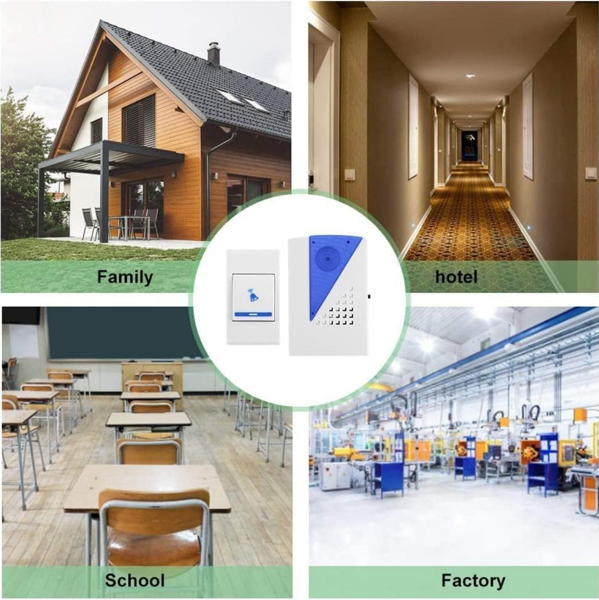 Wireless Remote Control Doorbell – Waterproof Button, Long Range, 32 Melodies