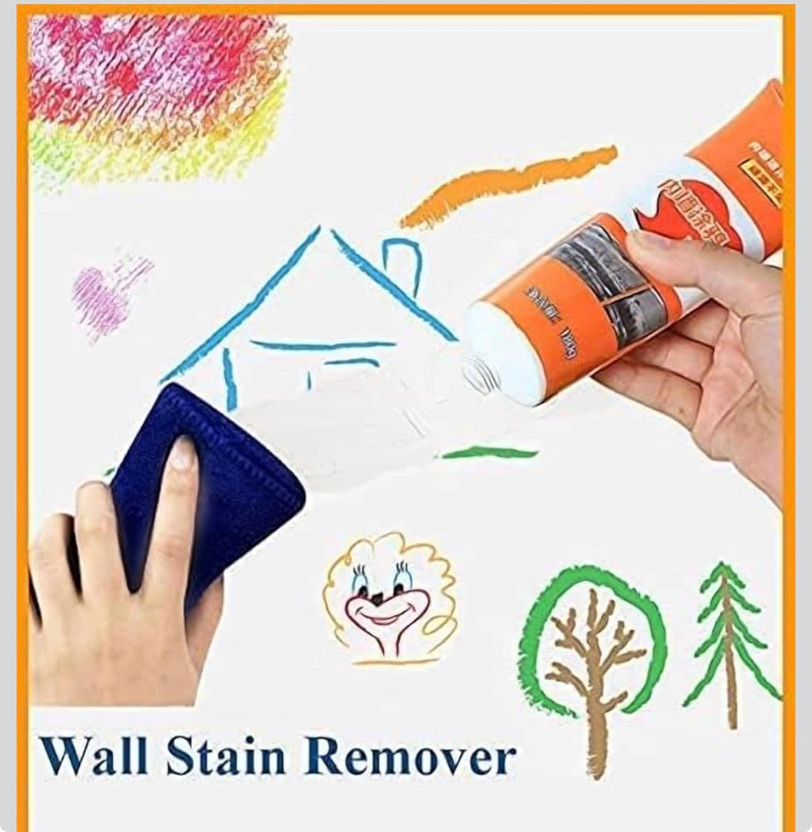 Wall Stain Remover Cream | Kids Drawing Remover | Multi-Surface Wall Cleaner (180g)
