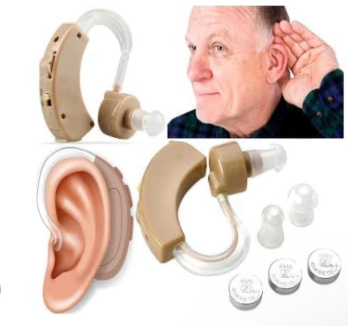 Cyber Sonic Hearing Aid Machine | Adjustable Behind-the-Ear Sound Amplifier for Seniors & Adults | 6-Level Volume Control