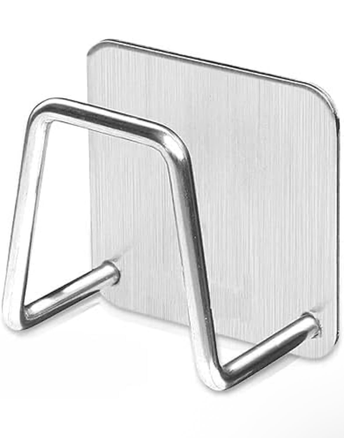 Stainless Steel Adhesive Sink Sponge Holder & Multipurpose Wall Hook (4 PCS SET)