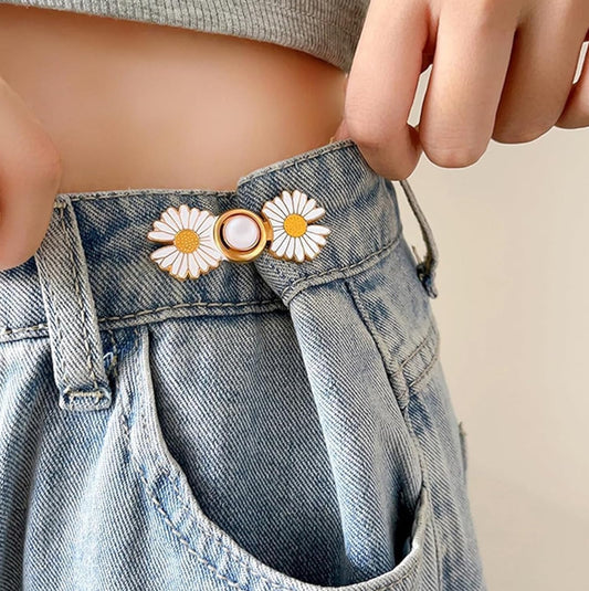 Daisy Shape Adjustable Jeans Button (No-Sew) (2 PCS SET)