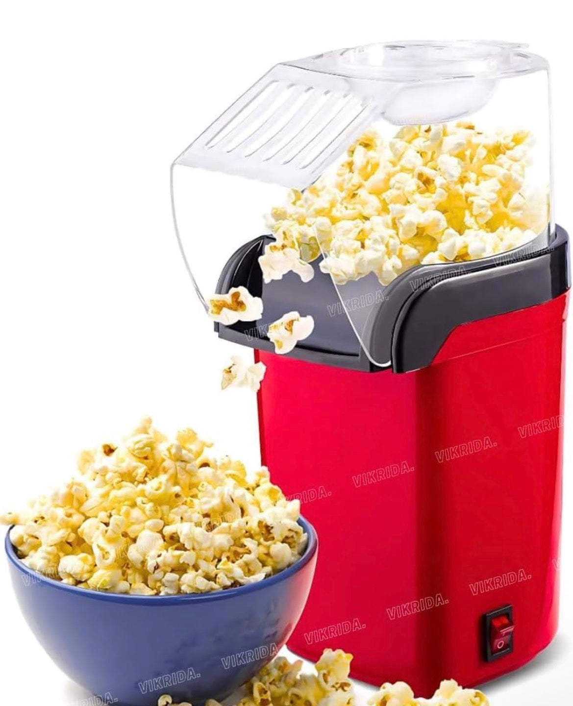 Electric Popcorn Maker Machine | Oil-Free Hot Air Popcorn Popper for Home