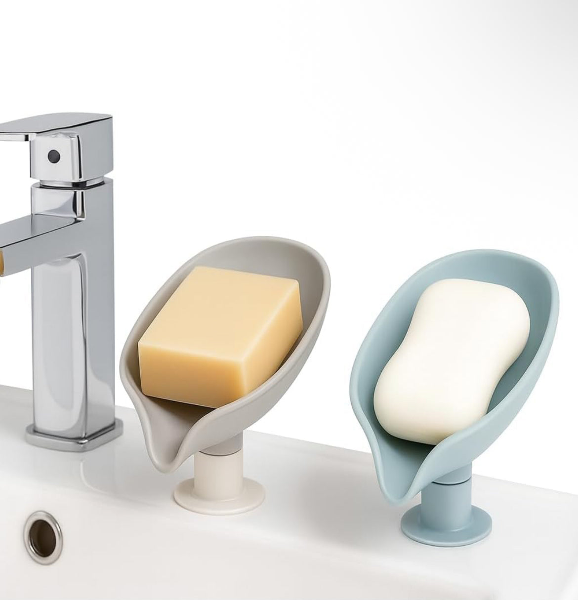 Premium Fast-Drain Soap Stand Holder with Strong Suction Base