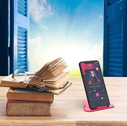 Foldable Plastic Mobile Phone Stand for Desk | Adjustable Viewing Angle | Universal Smartphone Holder
(PACK OF 5)