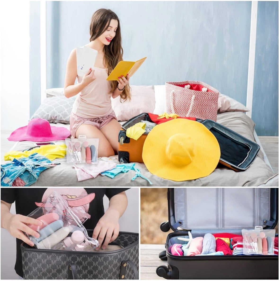 11 PCS Travel Bottle Set for Toiletries – Leak Proof Shampoo & Lotion Containers for Travel