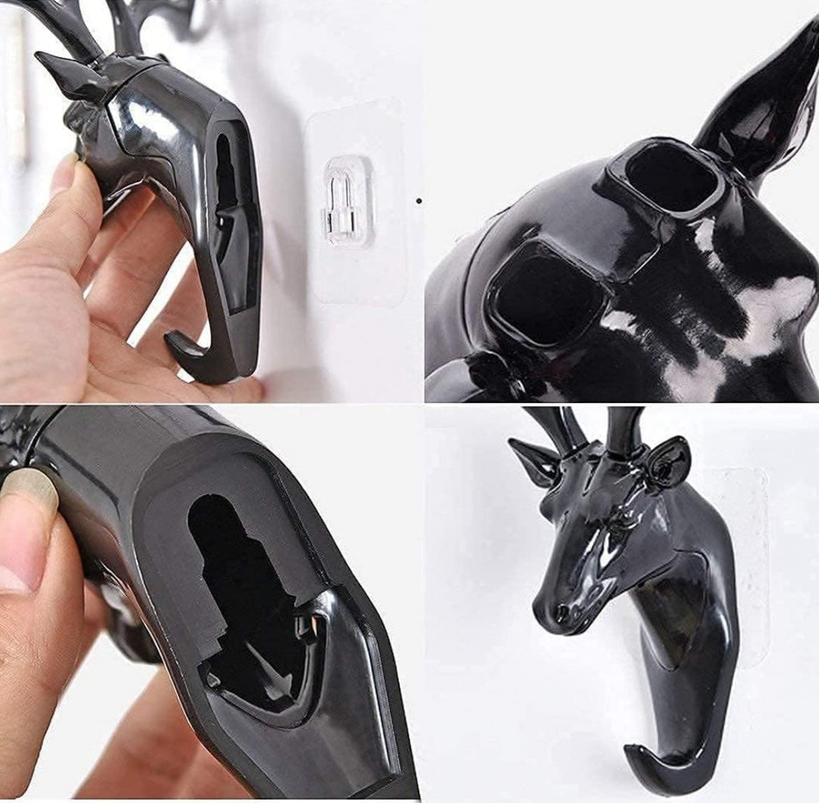 Premium Deer Head Wall Hook – Antler Decorative Key Holder & Coat Hook