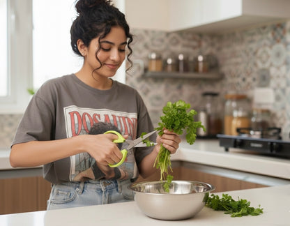 5-Blade Stainless Steel Herb Scissors with Easy-Grip Handle