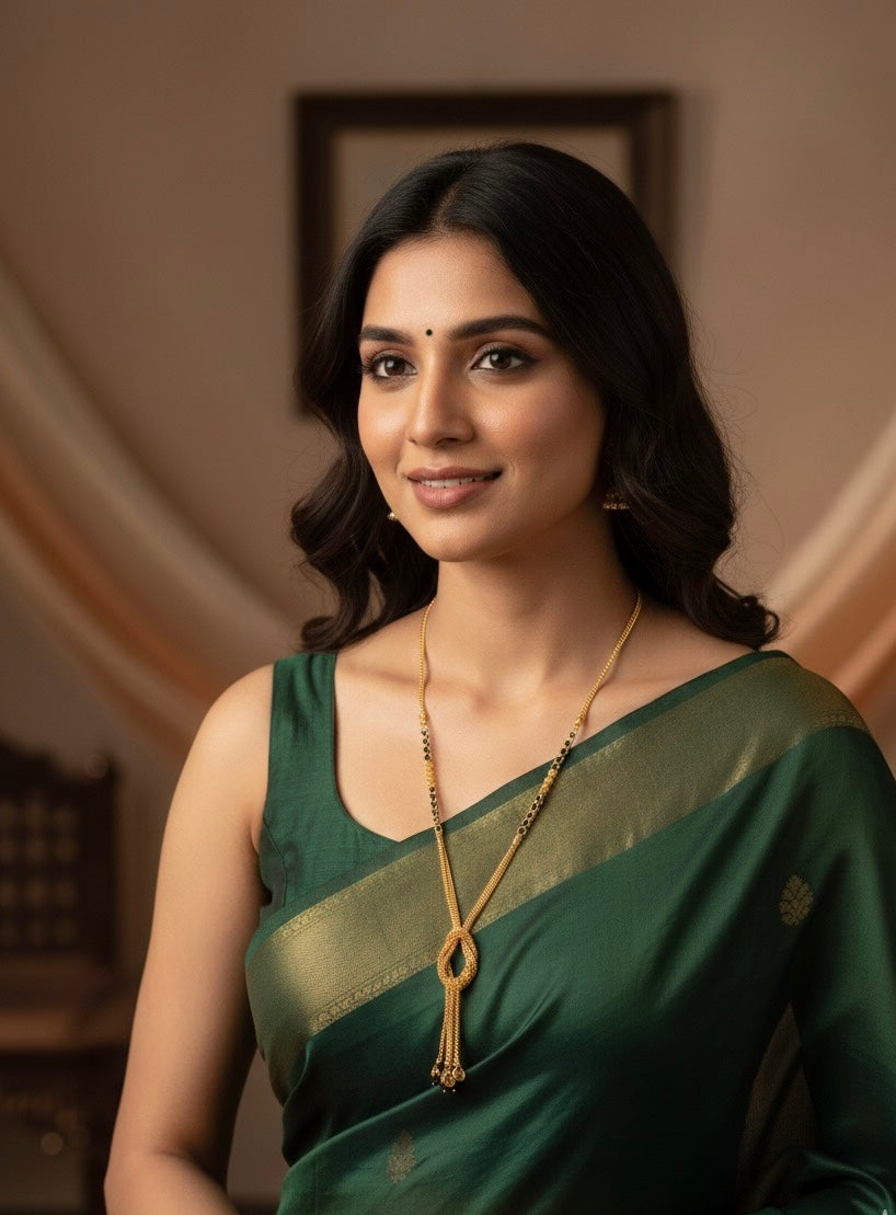 Elegant Double-Layer Knot Mangalsutra Necklace for Women