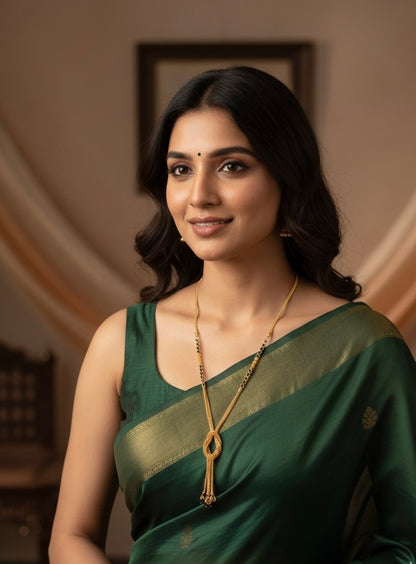 Elegant Double-Layer Knot Mangalsutra Necklace for Women