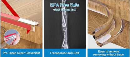 Baby Safety Tape 3M – Transparent Silicone Edge & Corner Protector | Baby Proofing Tape