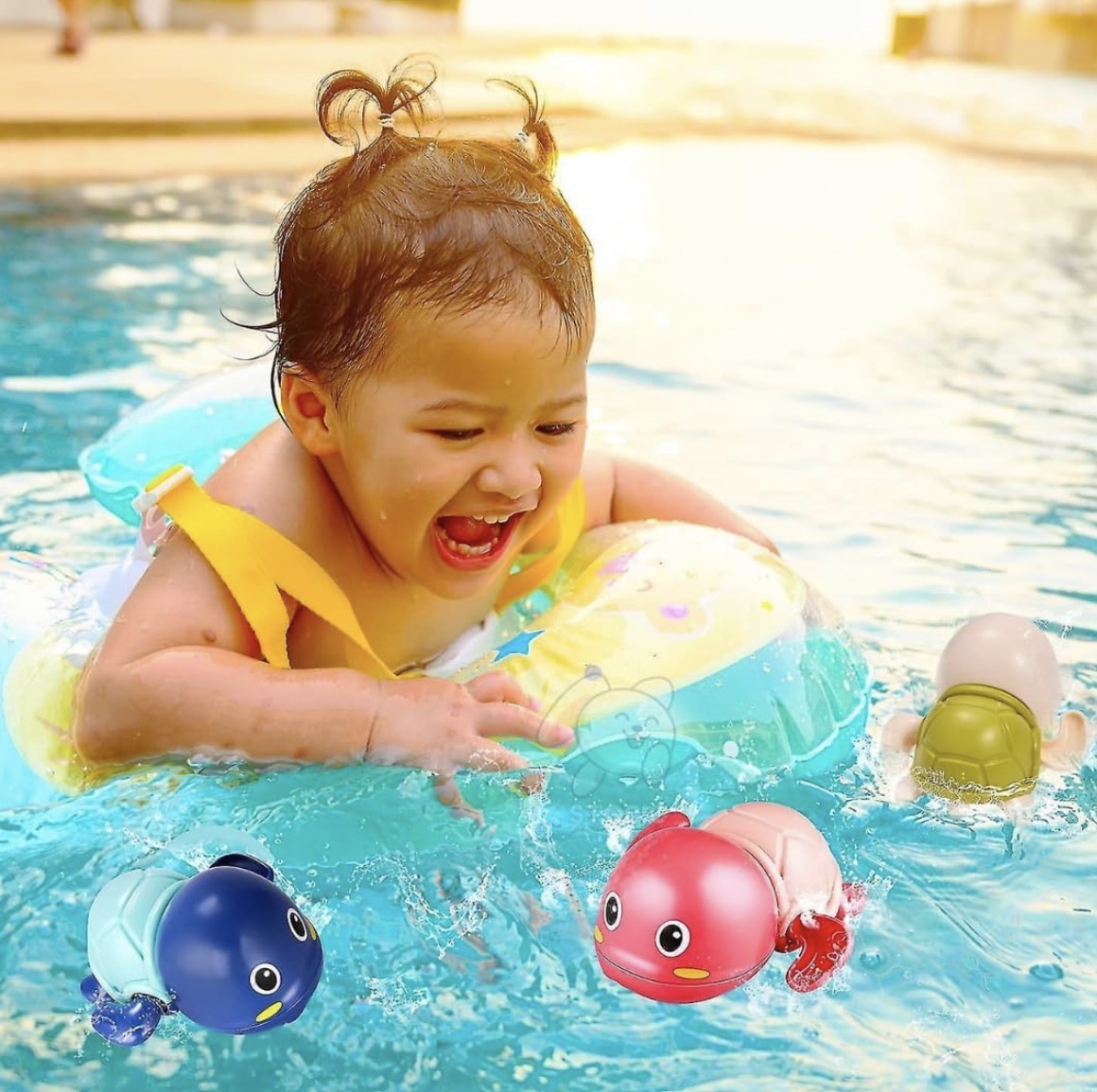 Turtle Twist Swimming Bath Toy for Babies | Cute Wind-Up Water Toy(PACK OF 2 )