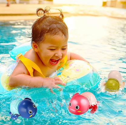 Turtle Twist Swimming Bath Toy for Babies | Cute Wind-Up Water Toy(PACK OF 2 )
