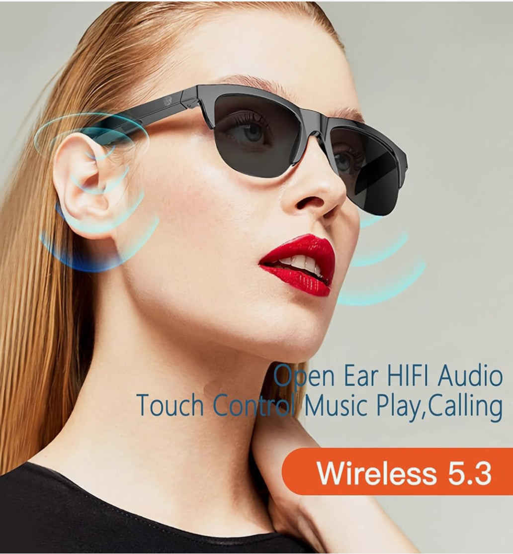 Wireless Bluetooth 5.3 Smart Audio Sunglasses with Touch Control & UV400 Lens