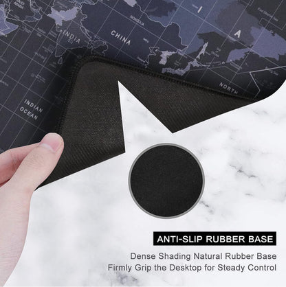 Large Extended World Map Mouse Pad 60×30 cm | Waterproof Desk Mat | Anti-Slip Gaming & Office Mousepad