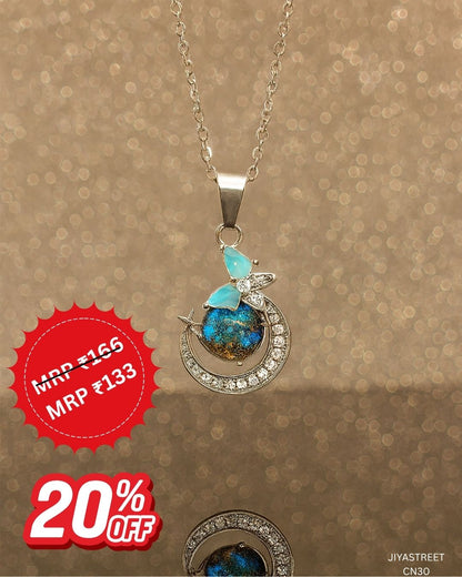 🦋 Celestial Butterfly & Moon Pendant Necklace