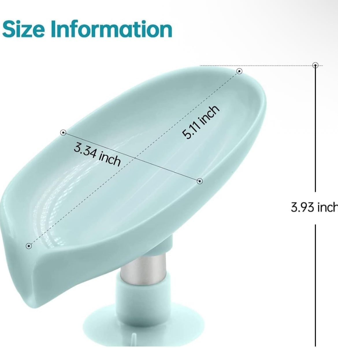 Premium Fast-Drain Soap Stand Holder with Strong Suction Base