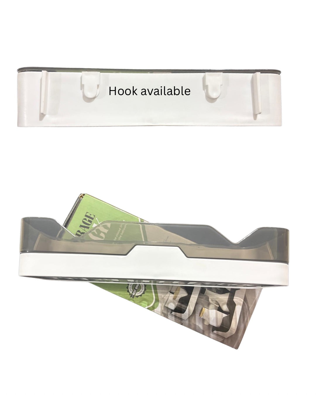 2-in-1 Bathroom Storage Combo – Wall Toothbrush Holder + Multipurpose Storage Rack