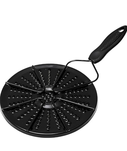 Gas Stove Flame Diffuser Plate With Handle | Heat Spreader for Milk, Tea, Cooking | Anti-Burn & Anti-Spill Iron Ring