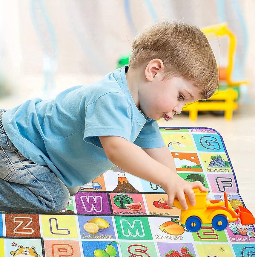 Double-Sided Baby Play Mat – Waterproof, Foldable & Cushioned Learning Activity Mat