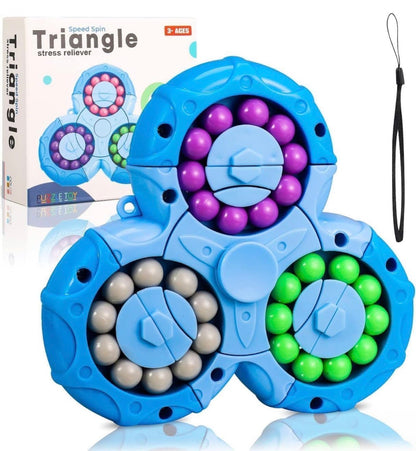 Magical Bean Puzzle Toy – Speed Spin Triangle Stress Reliever for Kids & Adults