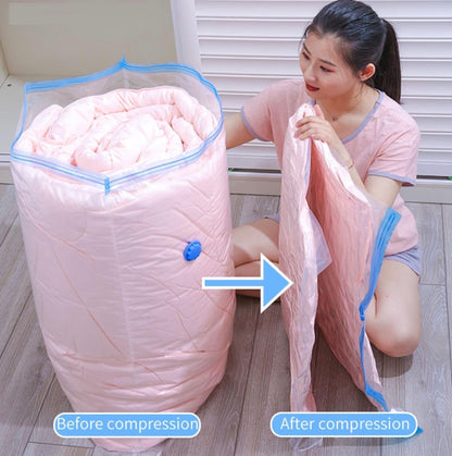 Vacuum Storage Bags Space Saver – Pack of 5 Reusable Compression Bags with Hand Pump(10 pcs)