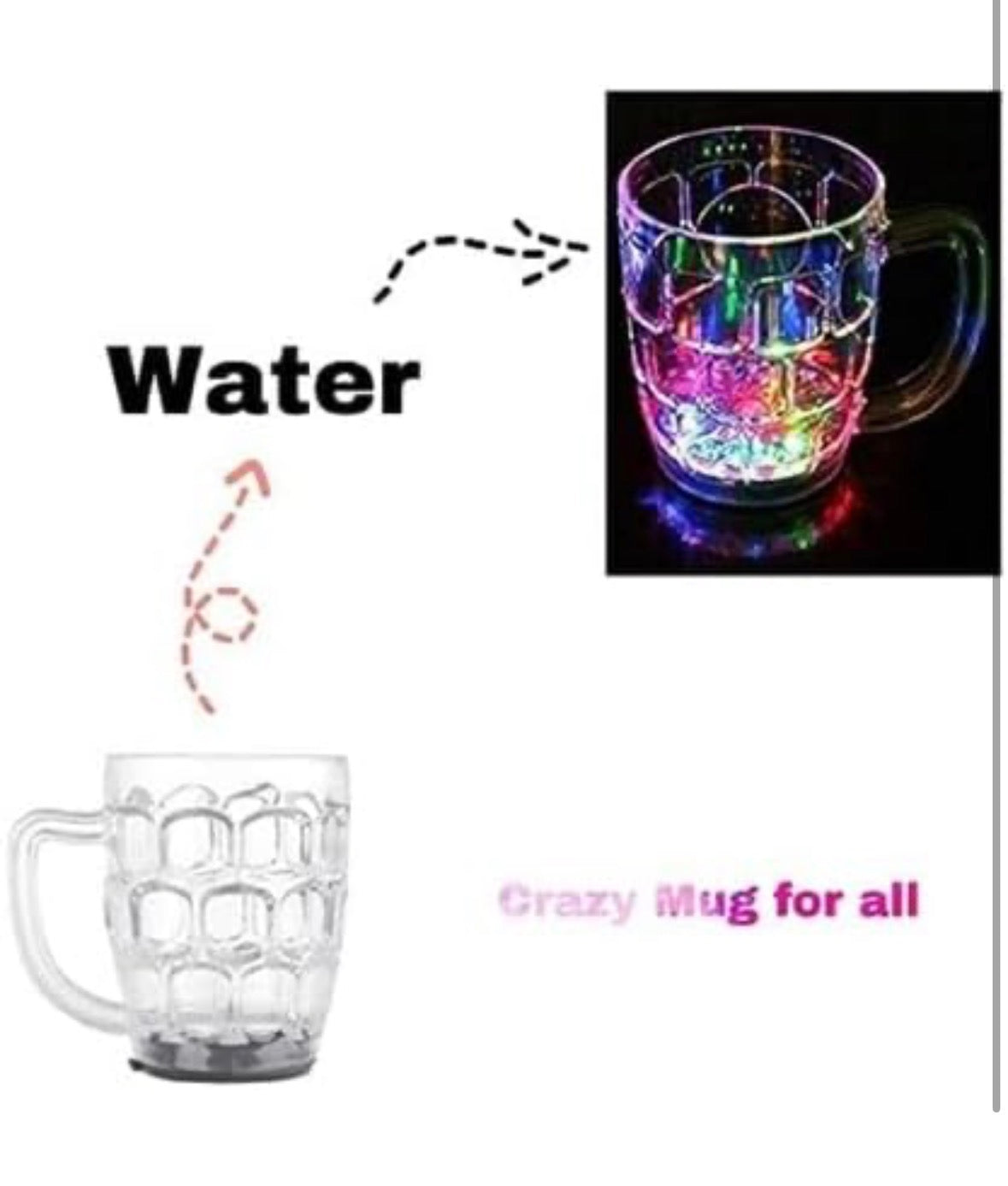 LED Light Mug – Color Changing Glow Cup for Drinks & Parties( pack of 2 pcs)