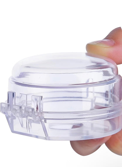 Gas Stove Knob Protector Cover (Pack of 2) | Child Safety Lock for Gas Stove | Heat-Resistant Transparent Knob Guards