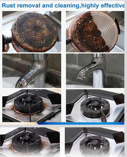 Kitchen Multi-Purpose Foam Cleaning Powder – Rust, Oil & Stain Remover for Gas Stove, Utensils & Surfaces