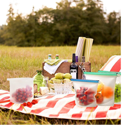 Reusable Silicone Food Storage Bags – Airtight, Leakproof & Freezer Safe