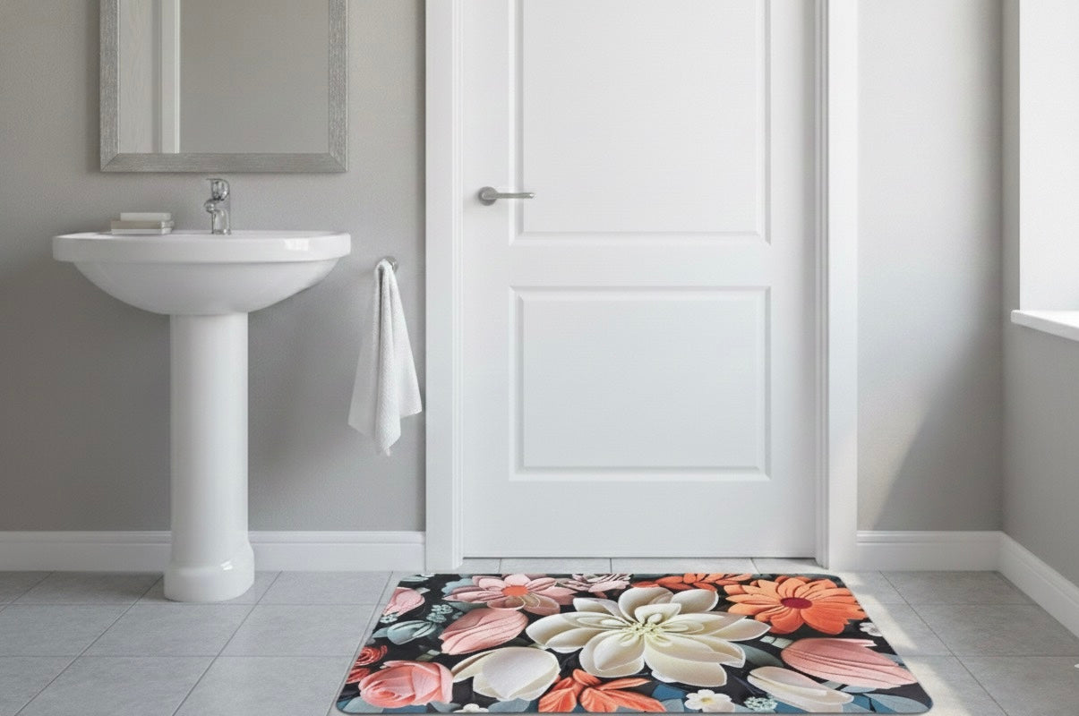 Premium Bathroom Mat (5 Designs) + Turbo Flex Tap Nozzle Combo