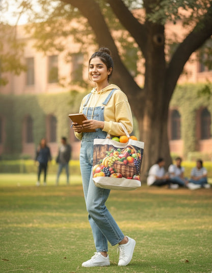🍎 Abundance Harvest Fruit Basket Tote Bag