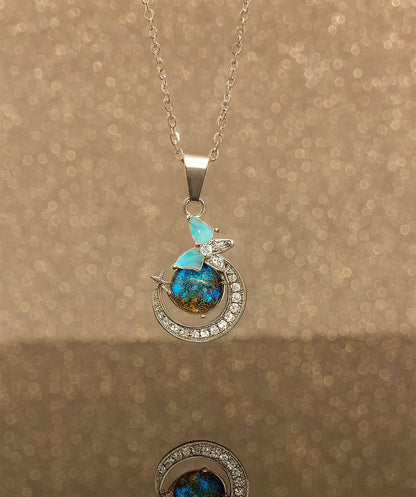 🦋 Celestial Butterfly & Moon Pendant Necklace