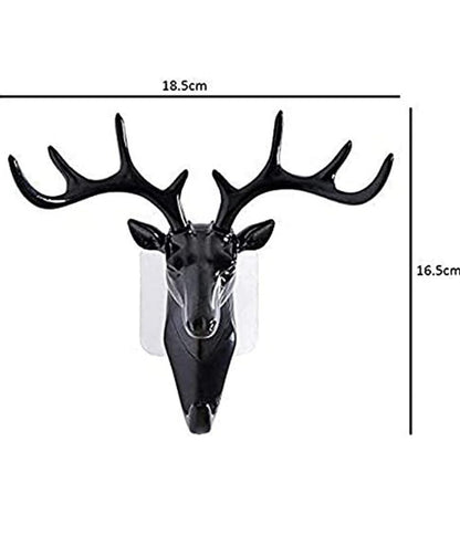 Premium Deer Head Wall Hook – Antler Decorative Key Holder & Coat Hook