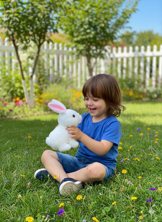 Walking & Sound-Making Rabbit Toy – Soft Plush Battery-Operated Bunny for Kids