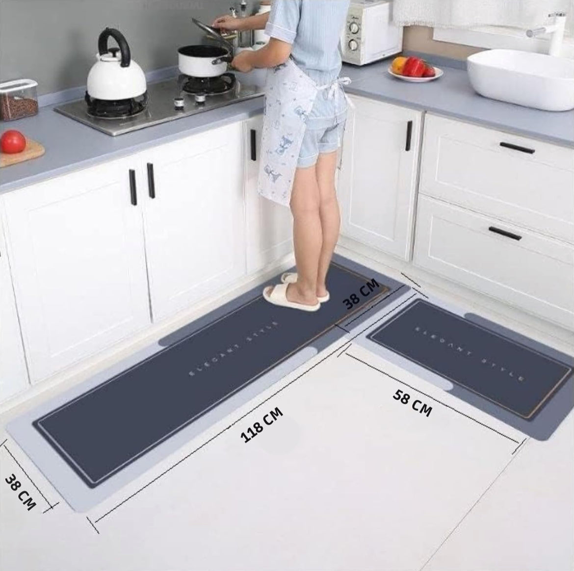 Super Absorbent Anti-Slip Kitchen Floor Mat – Waterproof, Quick Dry & Washable