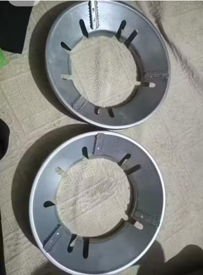 Gas Stove Flame Protector Ring for High Heat Efficiency (Pack of 2) – Silver