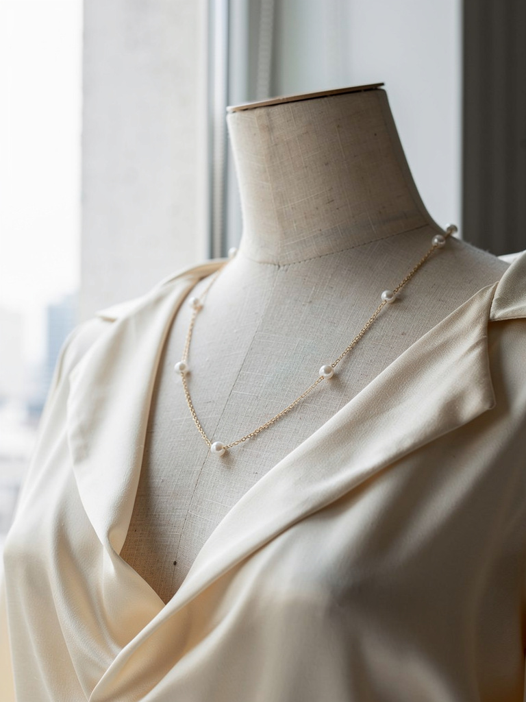 Elegant Pearl & Gold Bead Necklace for Women | Minimal Daily Wear Jewellery