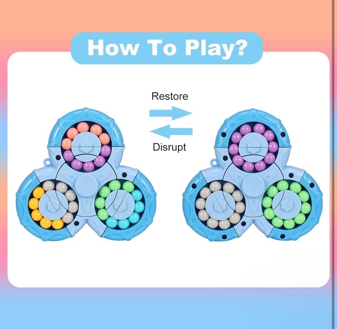 Magical Bean Puzzle Toy – Speed Spin Triangle Stress Reliever for Kids & Adults