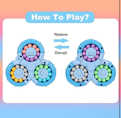 Magical Bean Puzzle Toy – Speed Spin Triangle Stress Reliever for Kids & Adults