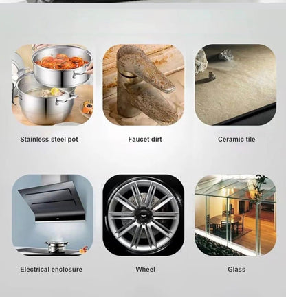 Kitchen Multi-Purpose Foam Cleaning Powder – Rust, Oil & Stain Remover for Gas Stove, Utensils & Surfaces