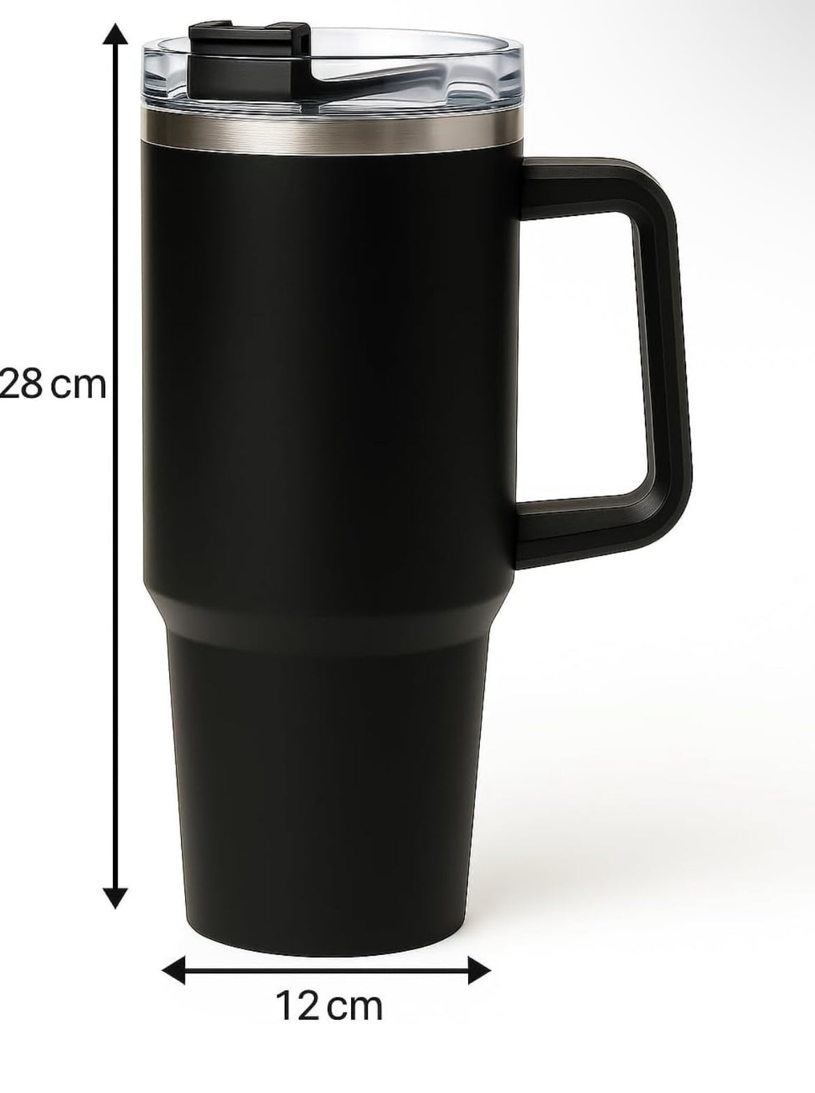 1200ML Stainless Steel Tumbler Cup with Handle & Straw