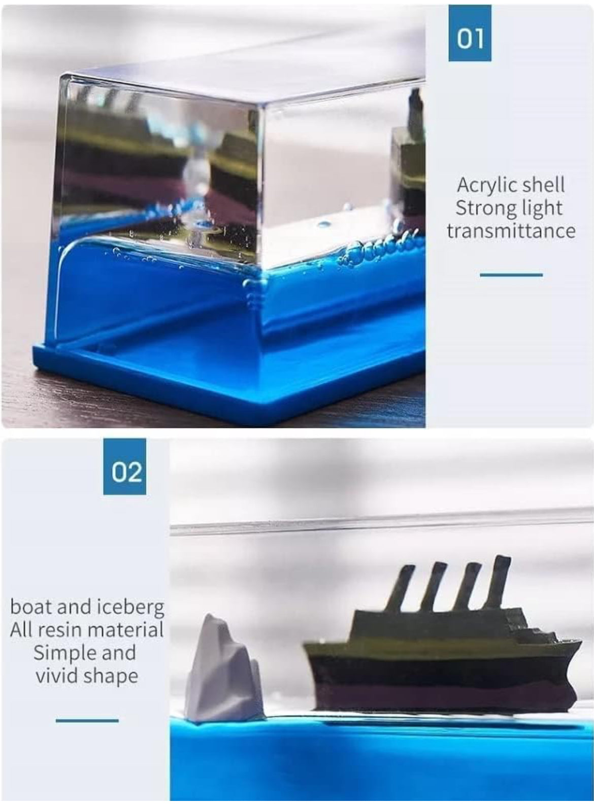Titanic Liquid Motion Ocean Wave Desk Toy