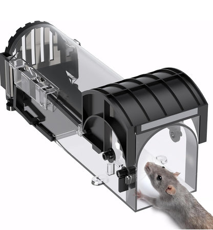 Humane Mouse Trap Large Size | Reusable No-Kill Rat Catcher | Safe Non-Toxic Automatic Sensitive Locking Cage