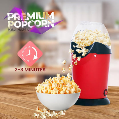 Hot Air Popcorn Maker Machine – Oil-Free, Fast 3-Min Popcorn Maker | Home Snack Maker