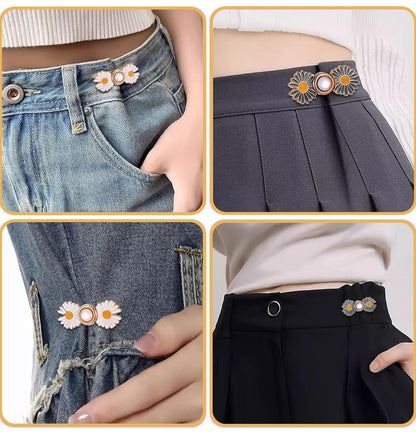 Daisy Shape Adjustable Jeans Button (No-Sew) (2 PCS SET)