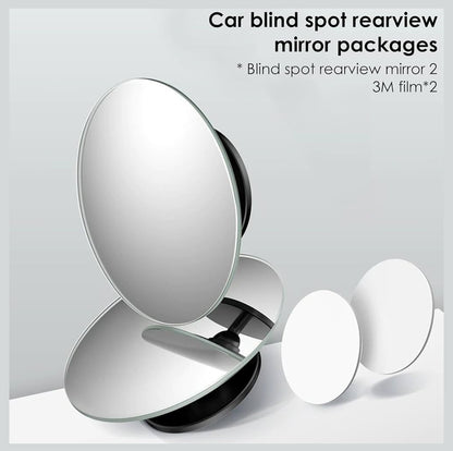 “360° Adjustable HD Blind Spot Mirror for Cars | Waterproof Wide Angle Rearview Mirror | Universal Side Mirror Attachment with 3M Adhesive (Pack of 2)”