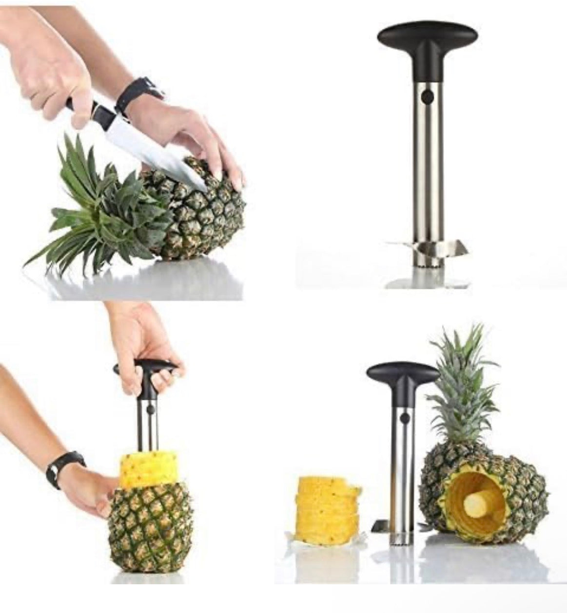 Stainless Steel Pineapple Cutter & Corer – Easy Pineapple Slicer Tool for Kitchen(PACK OF 2 PCS)
