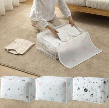 Waterproof Blanket Storage Bag – Dustproof & Insect-Proof PEVA Quilt Organizer