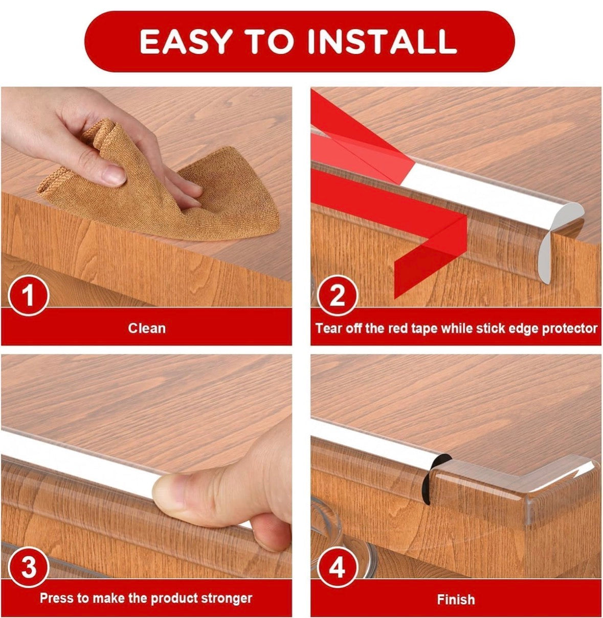 Baby Safety Tape 3M – Transparent Silicone Edge & Corner Protector | Baby Proofing Tape