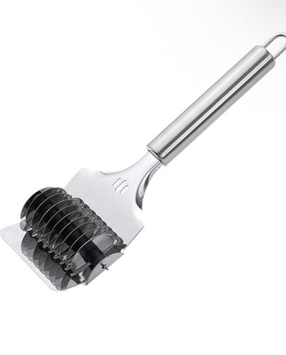 Stainless Steel Multi-Blade Noodle Cutter | Multi-Layer Dough Strip Roller | Pasta & Dough Cutting Tool